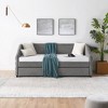 Twin Size Upholstered Daybed with Trundle for Bedroom, Apartment, or Guest Room - 4 of 4