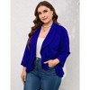 Whizmax Womens Plus Size Casual Long Sleeve Blazer Open Front Cardigan Work Office Jacket Suit Blazer - 4 of 4