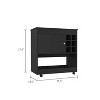 NicBex Mobile Kitchen Island Cart Morden Kitchen Carts on Wheels with Storage, Storage Shelf, 1 Cabinet Door and 6 Bottle Rack for Kitchen - 2 of 4
