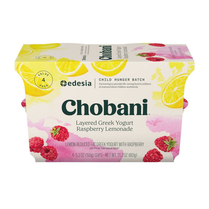 Chobani Raspberry Lemonade Greek Yogurt  - 21.2oz/4ct5.3oz 4-pack, 2 of 3
