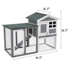 2-Tier Rabbit & Chicken House - Weatherproof Outdoor/Indoor Pet Cage with Non-Slip Ramp, 4 Access Doors - 2 of 4