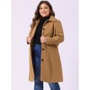Agnes Orinda Women's Plus Size Winter Single Breasted Outfits Utility Belted Fashion Overcoats - 2 of 4