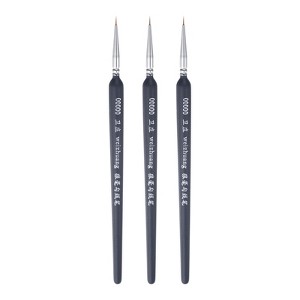Unique Bargains Detail Nylon Miniature Painting Brush 3 Pcs - 1 of 4