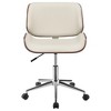 NicBex Mid-Century Modern 360° Swivel Office Chair,Height Adjustable Executive Chairs Ecru&Walnut Accent Chairs for Office,Study,Vanity&Living Room - 4 of 4