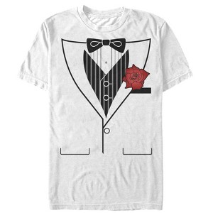 Men's Lost Gods Valentine's Day Tuxedo Flower Costume Tee T-Shirt - 1 of 4
