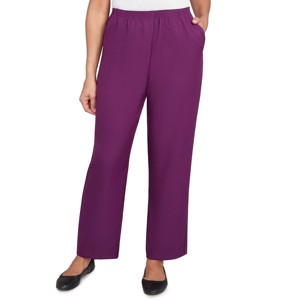 Alfred Dunner Women's All Around Elastic Poly Accord Pant Size 16 Amthyst - 1 of 4