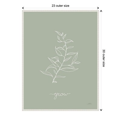 Sylvie Beaded White Framed Botanical Canvas Wall Art