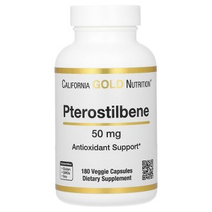California Gold Nutrition Pterostilbene, 50 mg, 180 Veggie Capsules - 1 of 4