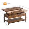 WOWLIVE Lift Top Coffee Table, 4-in-1 Multi-Function and Large Coffee Table with Storage, CT004 - 2 of 4