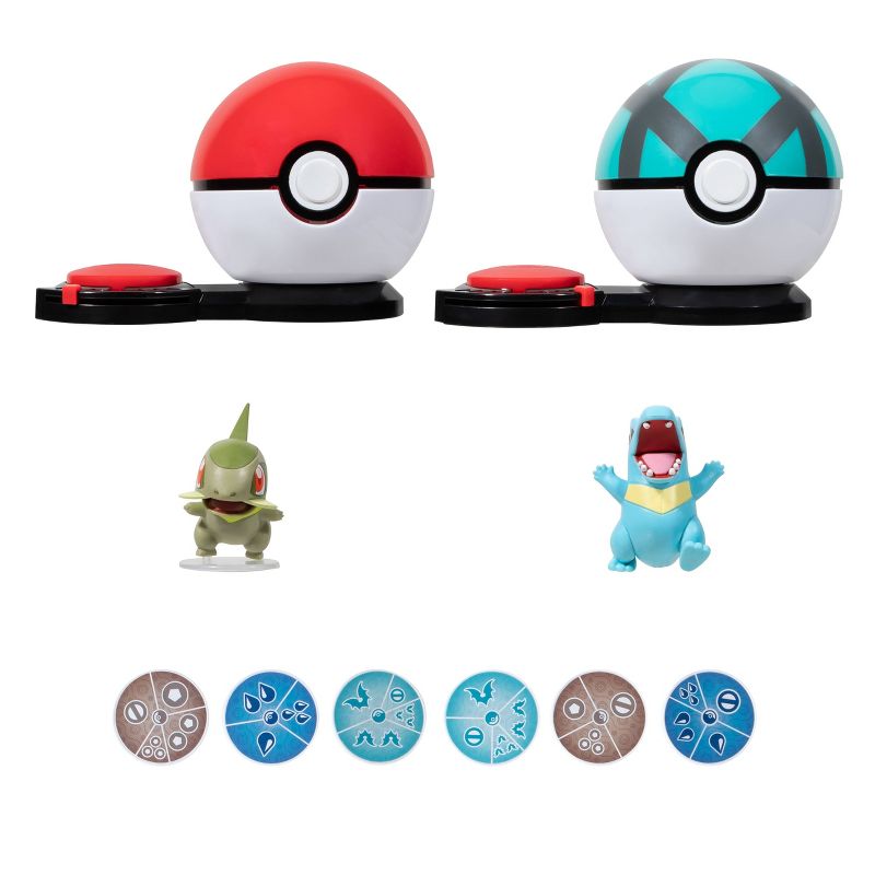 Pok&#233;mon Axew with Pok&#233; Ball vs Totodile with Net Ball Surprise Attack Game, 1 of 13