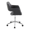 TiramisuBest Contemporary Black Faux Leather Task Chair: Adjustable, Cushioned, Chrome Base - 2 of 4