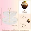 Unique Bargains 2 Tier Cupcake Stand Holder with Tiered Tray for Donut Fruits 10.24"x9.65" - 2 of 4