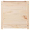 vidaXL Large Solid Wood Garden Planter - Untreated Pinewood Flower Box Outdoor Planter - Weather-Resistant, Assembly Required, Square, Brown - 3 of 4