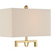 360 Lighting Claudia 26 1/2" Tall Square Modern Glam Luxe Table Lamp Gold Finish Metal Single White Shade Living Room Bedroom Bedside Nightstand House - 3 of 4