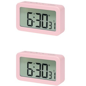 REGALWOVEN 2 Pcs Digital Smart Battery Powered Snooze Home Decor Alarm Clock 3.3 x 2 x 0.8 Inches - 1 of 4