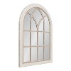 31" x 44" Nikoletta Arch Wall Mirror White - Kate & Laurel All Things Decor: Coastal Windowpane Design, Wood Frame - 2 of 4
