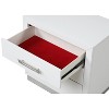 Gulches Wooden Nightstand with Crystal Bling Diamond Hardware, Smooth Drawer Operation, Stylish Bedroom Storage - 3 of 4