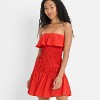 Women's Drop Waist Ruffle Mini A-Line Dress - Future Collective - 3 of 3