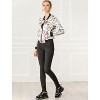 INSPIRE CHIC Women's Stand Collar Floral Prints Zip Up Lightweight Short Jacket - 3 of 4