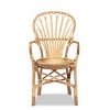 Sheraton Rattan Armchair Natural - bali & pari: Boho Style, Polyester Upholstery, Wood Frame, No Assembly Required - 2 of 4