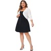 Agnes Orinda Women's Plus Size Long Sleeve Open Front Knit Crop Lightweight Cardigan Sweater - 3 of 4