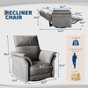 Garvee Power Recliner, Swivel Rocking Gliding Nursery Recliner Chair with Double Handrail & Side Pockets, Comfy Rocker Chenille Recliner - 2 of 4