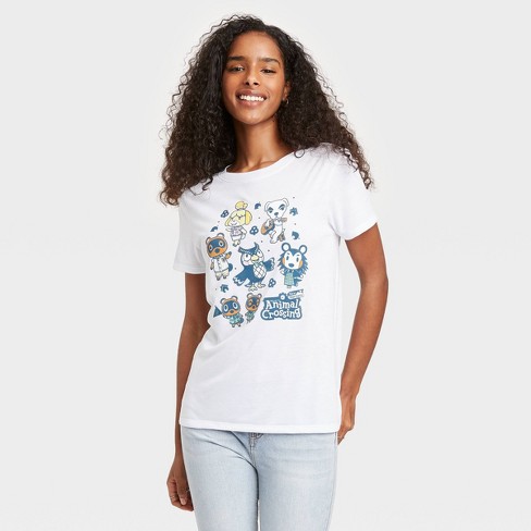 Download Women S Animal Crossing Short Sleeve Graphic T Shirt White Target