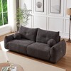 90'' Lamb's Wool 2-Seater Cushion Sofa with 2 Cushions and 2 Ball Pillows, Deep Seat Comfortable Sofa with Ergonomic Design and Solid Wood Frame - 4 of 4