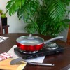 Oster Herscher 3.5 Quart Aluminum Sauté Pan with Tempered Glass Lid in Red - 4 of 4