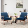 Mid-Century Modern Armchair, Accent Lounge Chair with Solid Wood Frame and Extra-Thick Backrest for Living Room – Cuddlewood - 2 of 4
