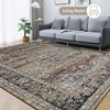 coucheta Washable Area Rug, Vintage Distressed Hallway Floor Carpet, Non-Slip Non-Shedding Soft Bedside Rug, Low Pile Foldable Print Rug - 4 of 4
