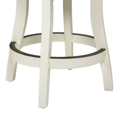 Williams 27" White Pepper Oak Wood Swivel Counter Stool