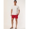 Lars Amadeus Men's Summer Beach Solid Color Mesh Lining Drawstring Waist Swim Shorts - 3 of 4
