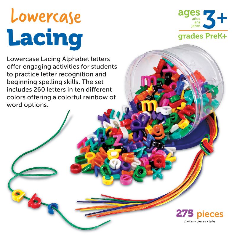 Learning Resources Lowercase Lacing Alphabet, Ages 3+, 4 of 12