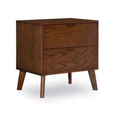 Reid 2 Drawer Nightstand Chest Walnut - Linon