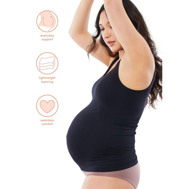 Ingrid & Isabel Basics Maternity Belly Support Cami Bundle 2 Pack, 4 of 8