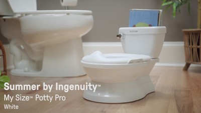 White Toddler Potty Training Chair with Flushing Sound