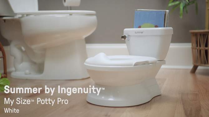 Summer by Ingenuity My Size Potty Pro Toddler Chair - White, 2 of 16, play video