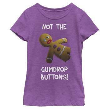 Girl's Shrek Gingy Not the Gumdrop Buttons T-Shirt