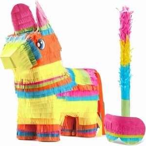 Joyfy Donkey Pinata for Kids Birthday Party 12.5"x 15.5"x 4.5" Party Supplies Cinco De Mayo Fiesta Taco Luau Event Mexican Theme Decoration Tues Event - 1 of 4