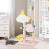 EROMMY Cute Tower with Natural Sisal Scratching Post for Indoor Cats, Pink - 2 of 4