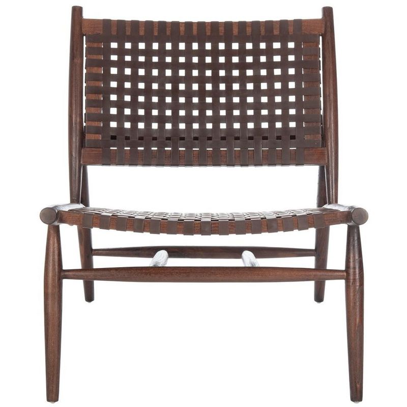 Soleil Leather Woven Accent Chair  - Safavieh, 1 of 13