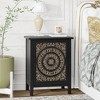 JIONJOY French Country Nightstand - Fully Assembled 2-Drawer Floral Cutout Side Table with Distressed White Finish - 2 of 4