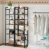 Simple Trending 8 Tiers Shoe Rack 16 Pairs Tall Wooden Plank Shoe Shelf - 4 of 4