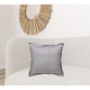 20" X 20" Gray And Yellow Linen Zippered Pillow - 2 of 4