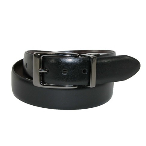 Reversible Belt Leather Mens Black Brown Reversible Belt Dress 