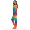#followme Womens Henley Thermal Bodysuit | Buffalo Plaid, Tie Dye, & Printed PJ Union Suit Loungewear - 2 of 3