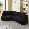 120.9" Oversized Chenille Tufted Curved L-Shaped Modular Sectional Sofa with Left Arm Chaise Lounge, No Assembly Required - 4 of 4