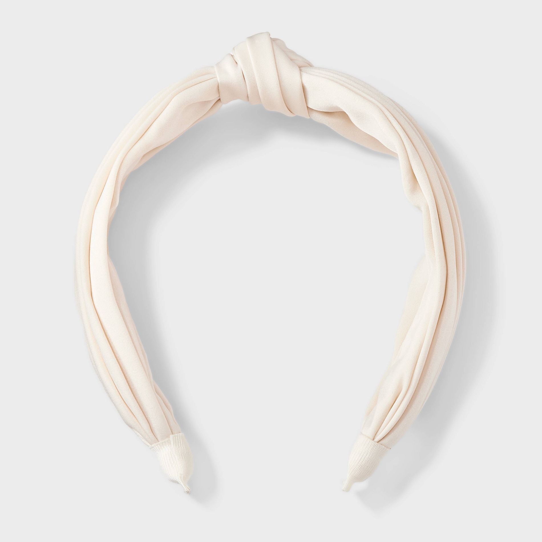 Satin Top Knot Headband - A New Day™ Cream