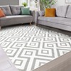 Washable Printed Rug Non Slip Low Pile Rug Soft Throw Floor Cover Foldable Indoor Carpet for Living Room Bedroom Playroom - 2 of 4